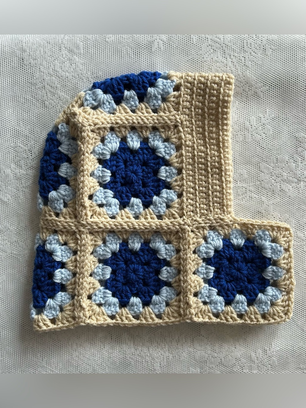 Granny Square Crochet Balaclava Hood